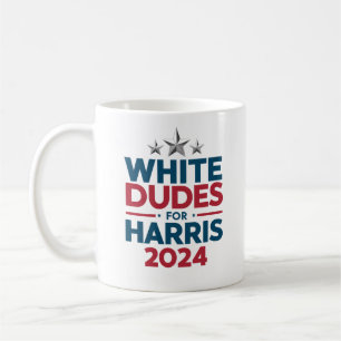Taza De Café Dudes Blancas Para Las Elecciones Harris-2024