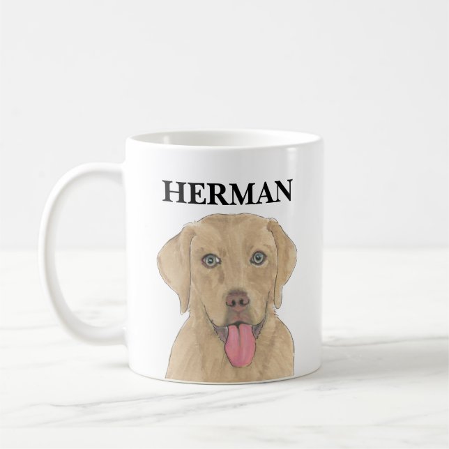 Taza De Café Dudley Labrador personalizado (Izquierda)