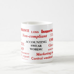 Taza De Café Duelo de Chiste contable en Swear Words