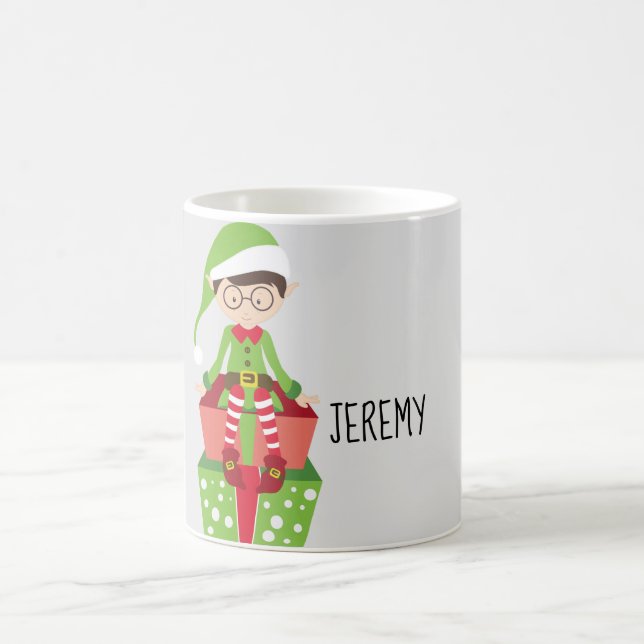 Taza De Café Duende Caprichoso Navidad Personalizada (Centro)