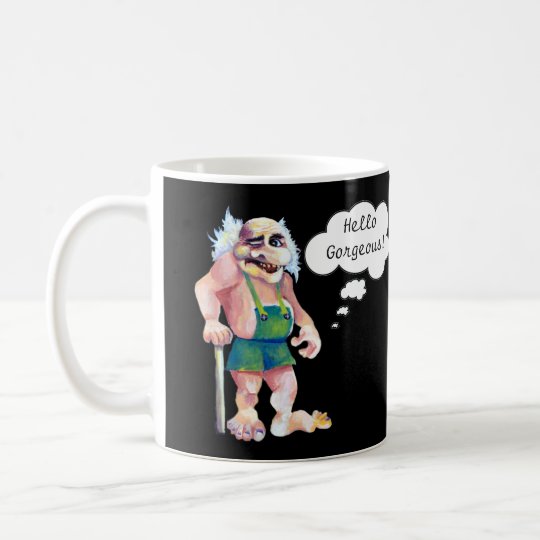 Taza De Café Duende de mirada divertido escandinavo del amor