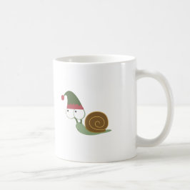Taza De Café Duende de Navidad de Caracol Adorable