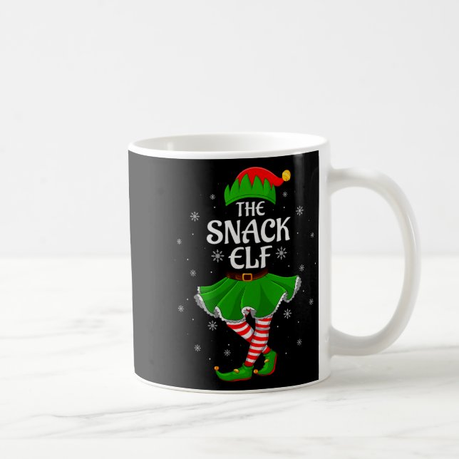 Taza De Café Duende de Snack Navidad Familia Chicas Mujeres Equ (Derecha)