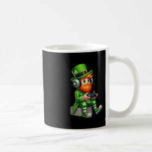 Taza De Café Duende de videojuegos Día de San Patricio Gamer Ni