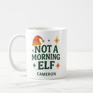 Taza De Café Duende Divertido de Navidad Personalizado para Mañ