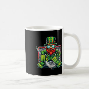 Taza De Café Duende jugando portero de hockey sobre hielo Día d