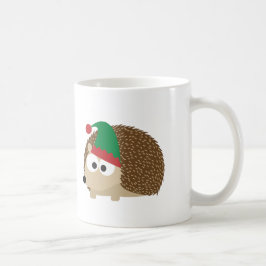 Taza De Café duende lindo del navidad del erizo