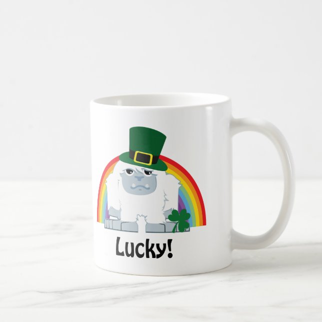 Taza De Café Duende Yeti Afortunado (Derecha)