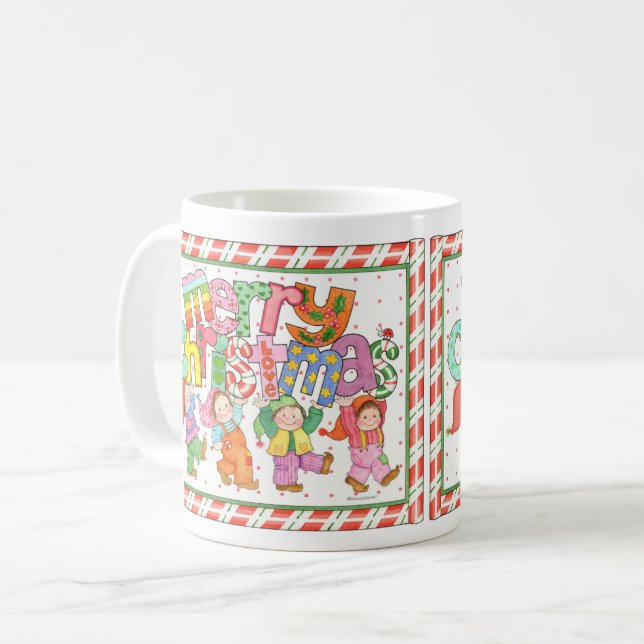 Taza De Café Duendes de las Felices Navidad (Anverso izquierdo)