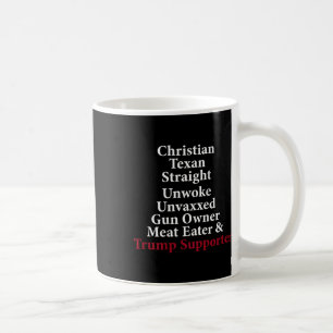 Taza De Café Dueño de armas cristiano texano recto y no woke Tr