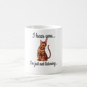 Taza De Café Dueño del gato bangladesí atrapado Chica bengal