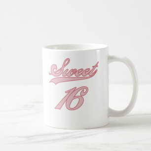 Taza De Café Dulce 16 del rosa del estilo del béisbol