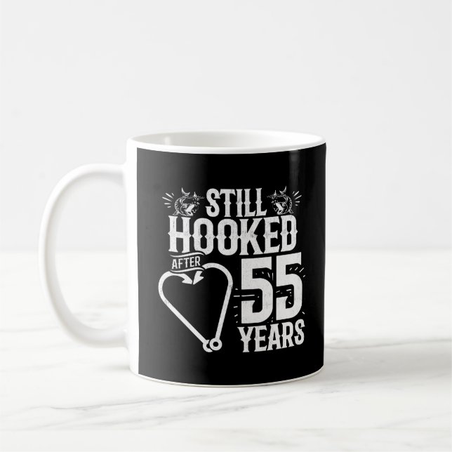 Taza De Café Dulce Aniversario número 55 para parejas casadas 5 (Izquierda)