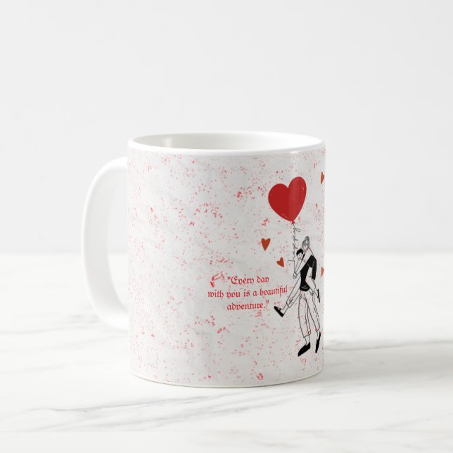 Taza De Café Dulce Aventura Amor (Anverso izquierdo)