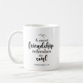 Taza De Café Dulce Biblia Amistad Verso Cita Letrada A Mano