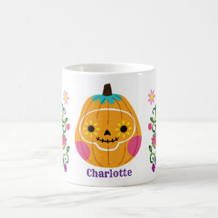 Taza De Café Dulce calabaza de azúcar de Halloween lindo