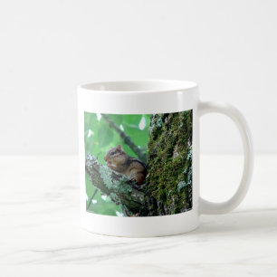 Taza De Café Dulce Chipmunk en ropa de árbol y regalos