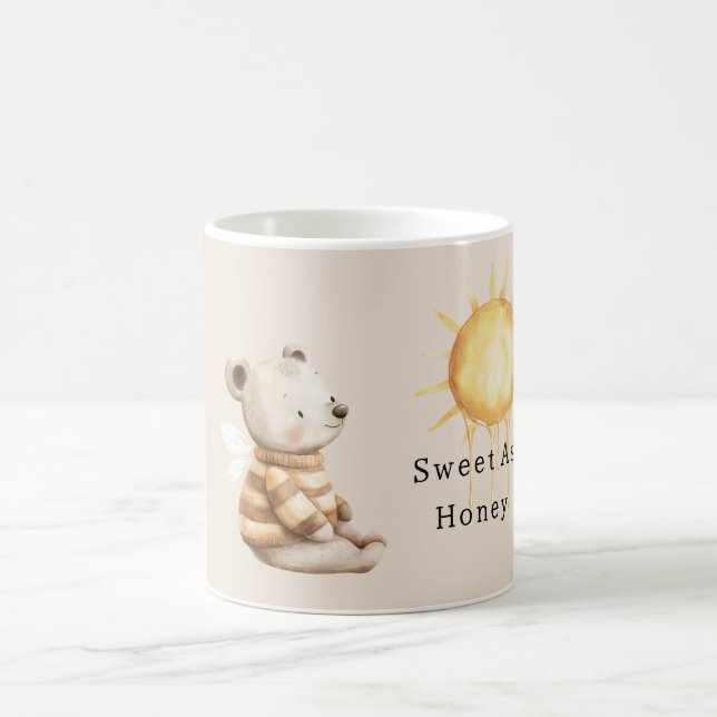 Taza De Café Dulce como el oso de abeja de miel sol (Centro)