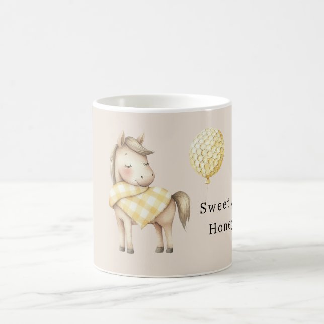 Taza De Café Dulce como panal de abeja de caballo Globo (Centro)