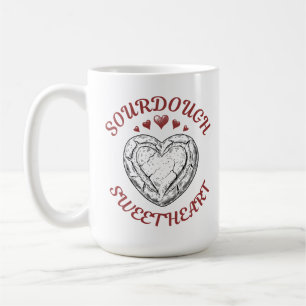 Taza De Café Dulce Corazón de Masa Madre – Regalo Divertido del