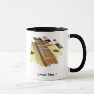 Taza de café dulce de la música