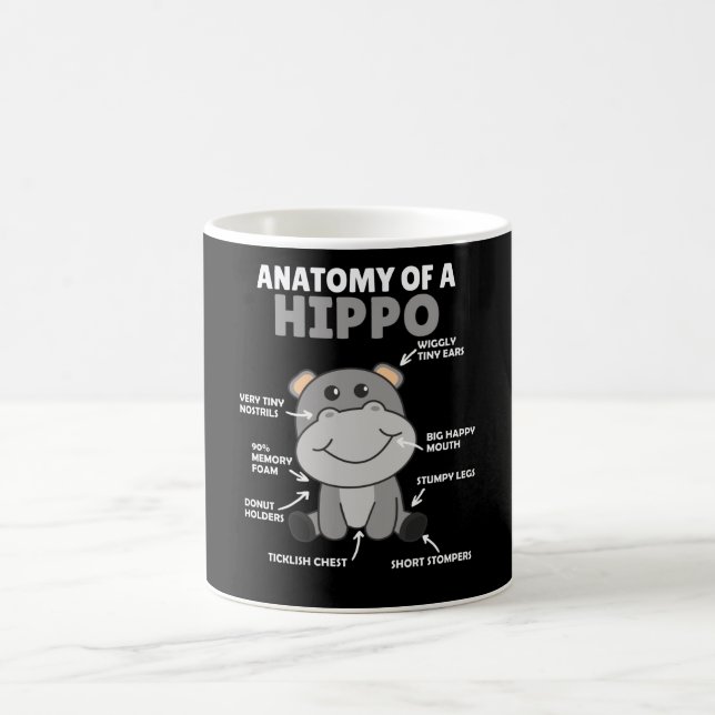 Taza De Café Dulce Declaración de Hippo Anatomía de un hipopóta (Centro)