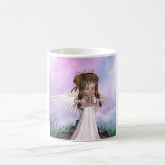 Taza de café dulce del ángel