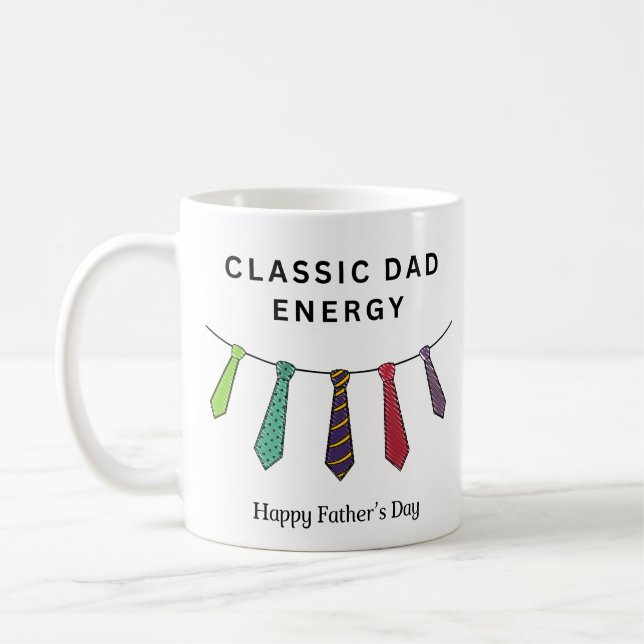 Taza De Café Dulce del Día del Padre de la Energía de Papá Clás (Izquierda)