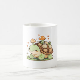 Taza De Café Dulce diseño Kawaii Cottagecore de Tortuga Bosque