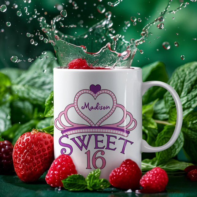 Taza De Café Dulce dulce dieciséis cumpleaños Chica Rosa Person (Subido por el creador)