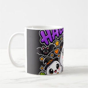 Taza De Café Dulce familia de fantasmas de Halloween