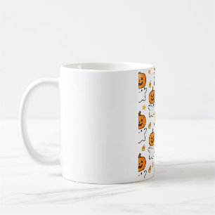 Taza De Café Dulce Fantasma Calabaza Cabeza Patrón de Halloween