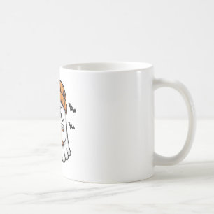 Taza De Café Dulce Fantasma de Halloween con Gorro Naranja Espí