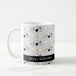 Taza De Café Dulce fantasma de Halloween confeti colorido