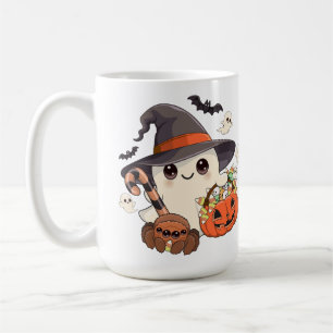 Taza De Café Dulce Fantasma de Halloween en Estilo Kawaii