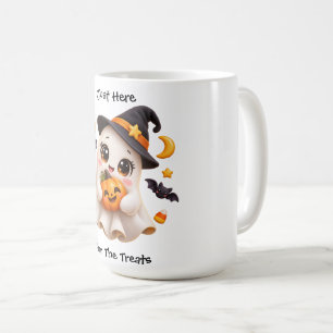 Taza De Café Dulce Fantasma Kawaii Calabaza Halloween Espeluzna