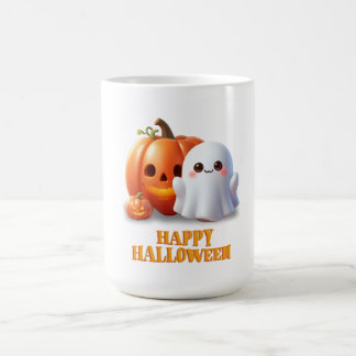 Taza De Café Dulce Fantasma y Calabaza Feliz Halloween