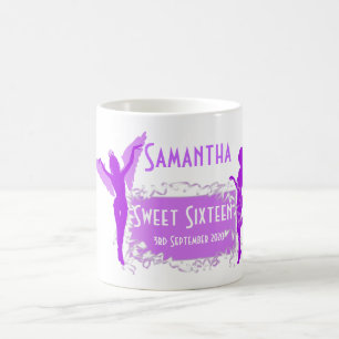 Taza De Café Dulce femenino personalizado dieciséis