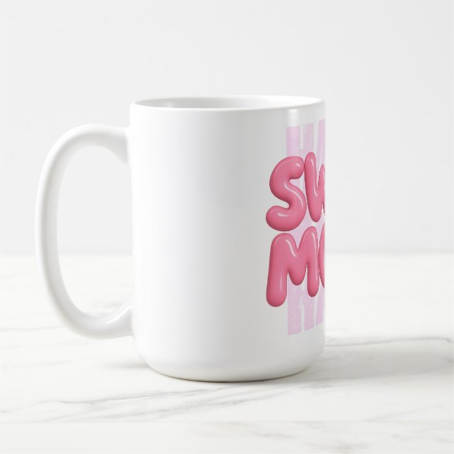 Taza De Café Dulce humor Burbuja rosa Leer estética (Izquierda)