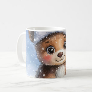 Taza De Café Dulce invierno Navidad Santa Osito Cachorro Acuare