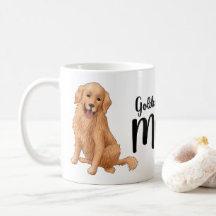 Taza De Café Dulce Mamá de Golden Retriever Cachorro de Dibujos