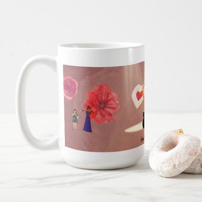 Taza De Café Dulce mañana para los amantes (Con donut)
