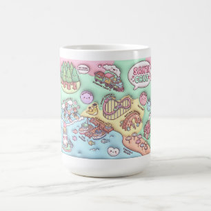 Taza De Café Dulce mapa del barrio de Santa Cruz California UCS