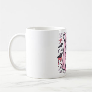 Taza De Café Dulce niña fantasma rosa Kawaii calabaza de Hallow
