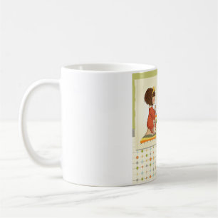 Taza De Café Dulce niña orando gracias Dios