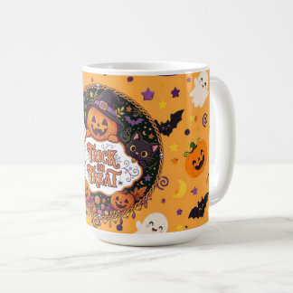 Taza De Café Dulce o Truco Fiesta de Halloween Espeluznante