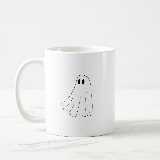 Taza De Café Dulce Patrón de Fantasma Pastel (Izquierda)