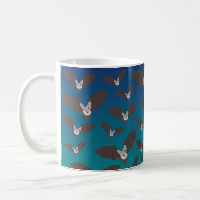 Taza De Café Dulce Patrón de Murciélago Espeluznante (Izquierda)