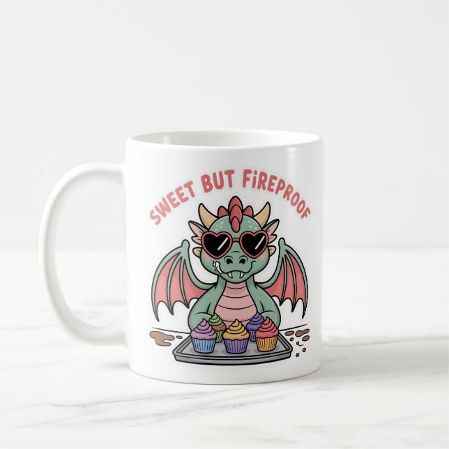 Taza De Café Dulce Pero A Prueba De Fuego Dragón Cupcake Baking (Izquierda)