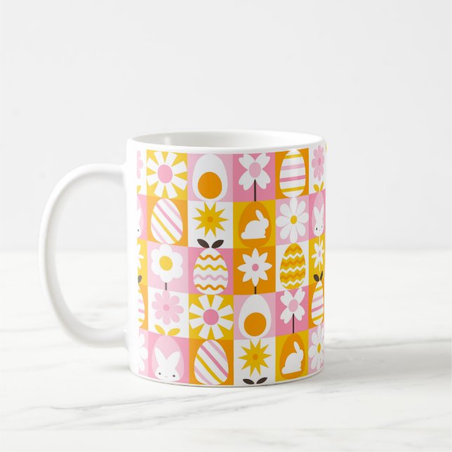 Taza De Café Dulce primavera Easter Patchwork  (Izquierda)